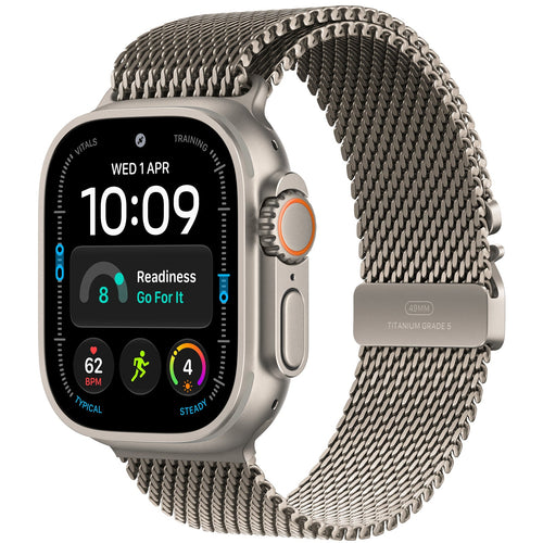 Apple Watch Ultra 4 (GPS + Cellular) 49mm - Natural Titanium Case with Natural Titanium Milanese Loop - M