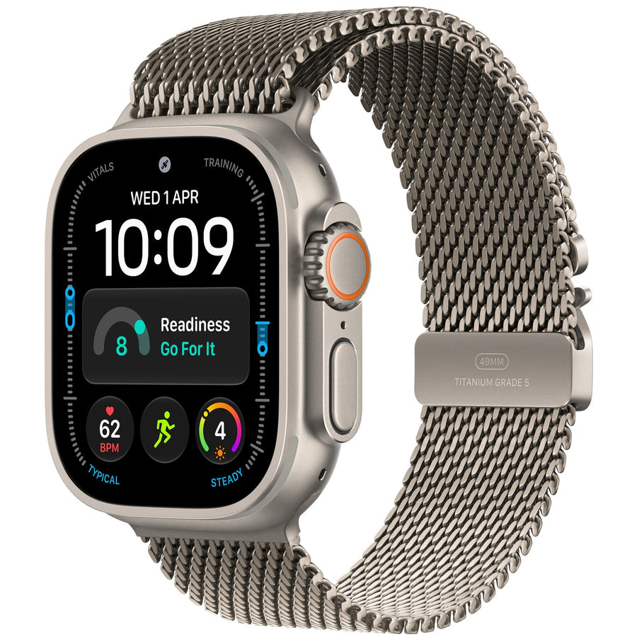 Apple Watch Ultra 4 (GPS + Cellular) 49mm - Natural Titanium Case with Natural Titanium Milanese Loop - M
