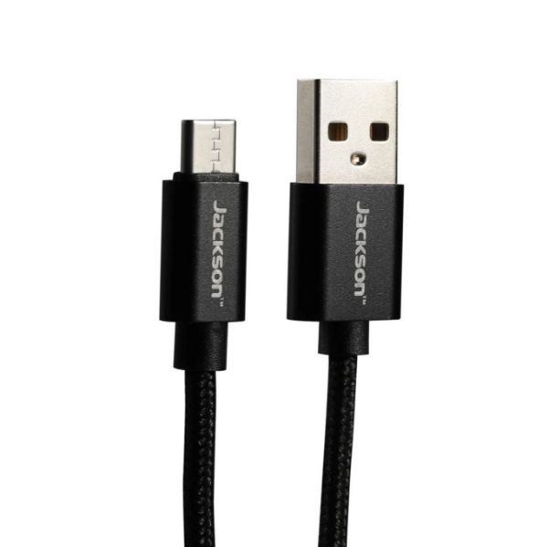 JACKSON AV1117 - 1.5m USB-A to USB-C Sync & Charge Cable. Braided Cable Provides Extra