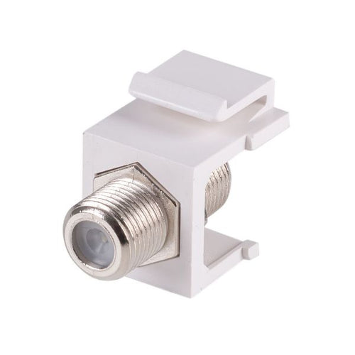 AVP-FCONN - DYNAMIX AVP-FCONN - F to F Keystone Adapter Female Connectors on the Front & Back For Keystone Panel/Wall Plates