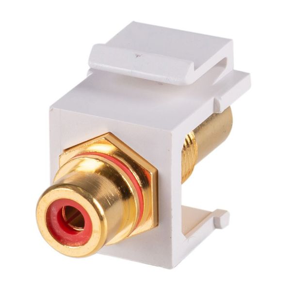 DYNAMIX AVP-RCA-RE - Red RCA to RCA Keystone Adapter Gold Plated