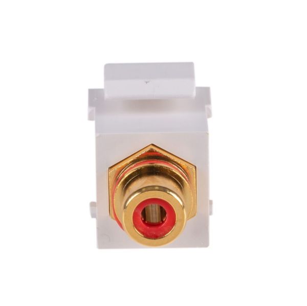 DYNAMIX AVP-RCA-RE - Red RCA to RCA Keystone Adapter Gold Plated
