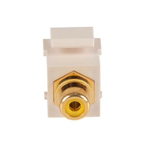 AVP-RCA-YE - DYNAMIX AVP-RCA-YE - Yellow RCA to RCA Keystone Adapter Gold Plated