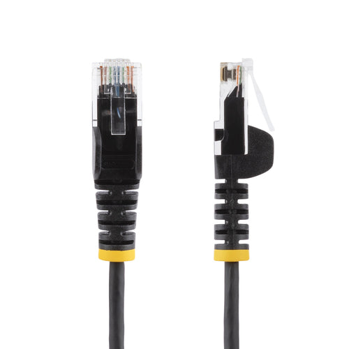 StarTech.com N6PAT100CMBKS - Cable - Black Slim CAT6 Patch Cord 1m