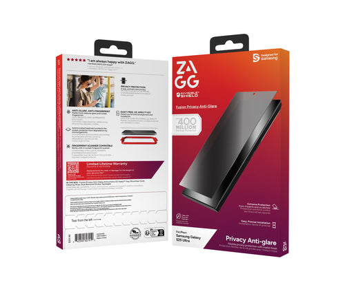 ZAGG InvisibleShield Fusion Privacy Screen Protector for Samsung Galaxy S25 Ultra