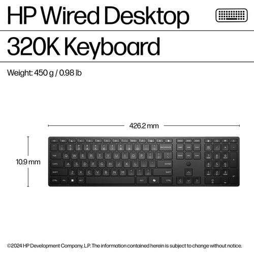 9SR37UT - HP 320K Wired Keyboard