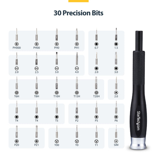 LAPTOP-TOOL-KIT - STARTECH.COM 40-PIECE COMPUTER REPAIR TOOLKIT, 30-BIT SCREWDRIVER SET, 2 YR