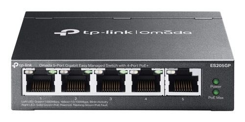 ES205GP - Omada ES205GP SDN 5-Port Gigabit PoE Switch with 4-Port PoE+
