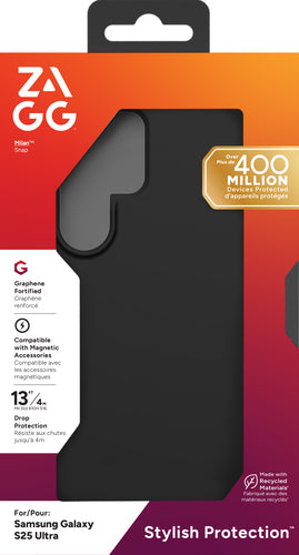 ZAGG Milan Snap Black (Opaque) Case for Samsung Galaxy S25 Ultra