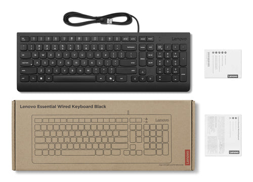 4Y41R64633 - Lenovo Essential Wired Keyboard (Black)