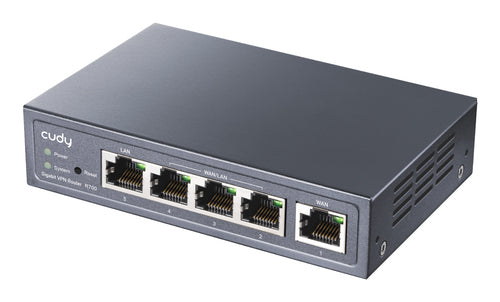 CUDY R700 - Powerful Gigabit Multi-WAN VPN Router for Home & Office. 1x GbE WAN 3x GbE WAN/LAN
