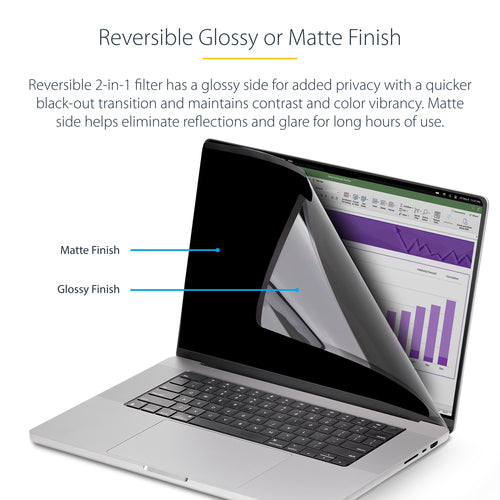 STARTECH.COM 13IN MACBOOK AIR M2/M3 LAPTOP PRIVACY SCREEN, 2 YR