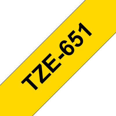 Brother TZE651 - TZe651 24mm x 8m Standard laminated Blac