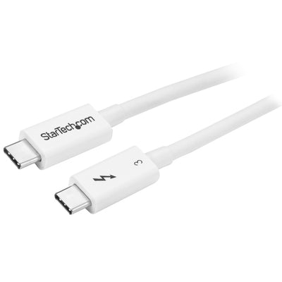 StarTech.com TBLT34MM50CW - 0.5m Thunderbolt 3 Cable 40Gbps - White