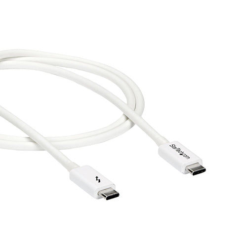 StarTech.com TBLT3MM1MW - 1m Thunderbolt 3 Cable 20Gbps - White