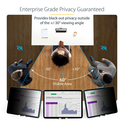 STARTECH.COM 4-WAY PRIVACY SCREEN FOR 12.9-INCH IPAD PRO, PORTRAIT/LANDSCAPE, 2 YR