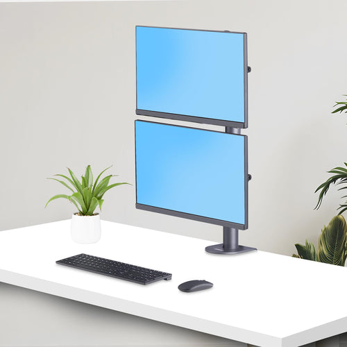 H2MPV-MONITOR-MOUNT - STARTECH.COM DESK MOUNT FOR 2X VERTICALLY STACKED MONITORS, DUAL 49"; TAA, 5 YR