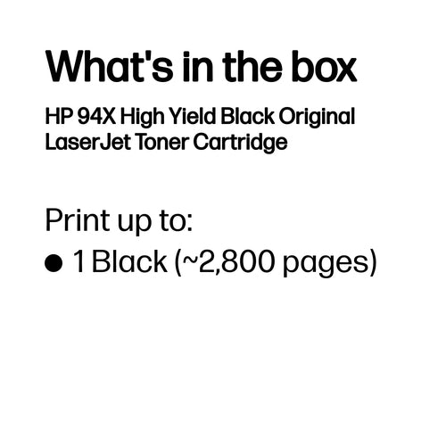 CF294X - HP 94X High Yield LJ Toner