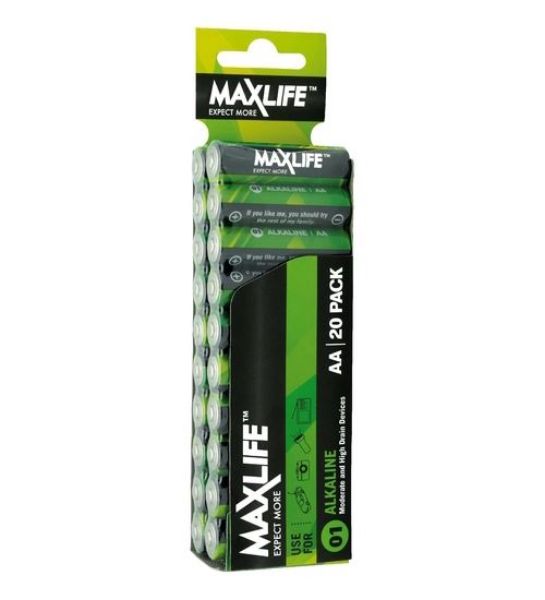 MAXLIFE BATAA-A - AA Alkaline Battery 20 Pack