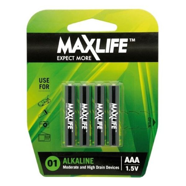 MAXLIFE BATAAA-A4 - AAA Alkaline Battery 4 Pack