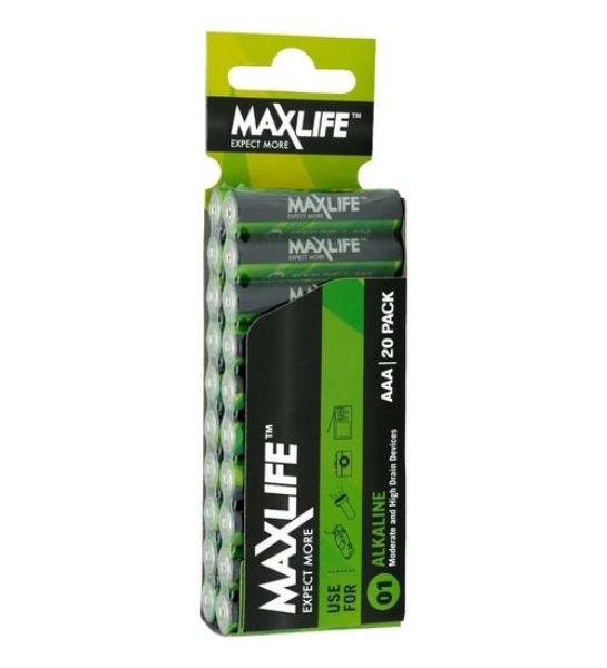 MAXLIFE BATAAA-A - AAA Alkaline Battery 20 Pack