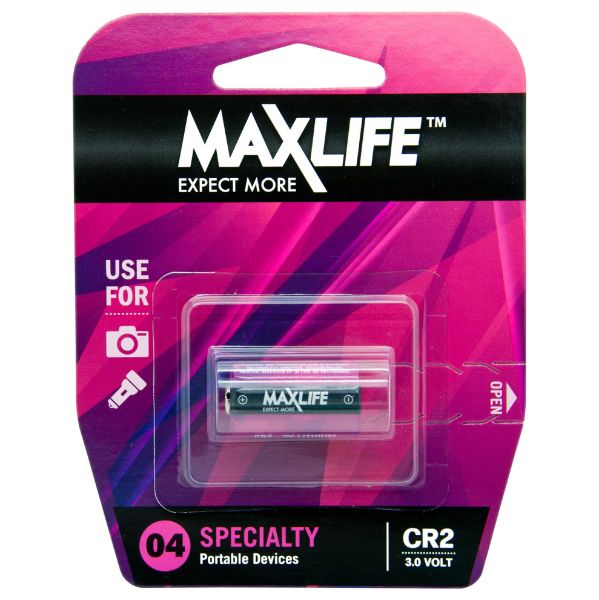 MAXLIFE BATCR2 - CR2 Lithium 3V Battery 1 Pack