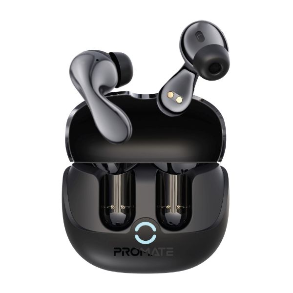 PROMATE BATON-BLK - In-Ear HD Bluetooth Earbud Hybrid ANC TWS w/ Intellitouch Includes 500mAh Recharging