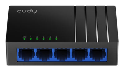 CUDY GS105D – 5-Port Gigabit Unmanaged Desktop Switch im Kunststoffgehäuse, 5x 10/100/1000M RJ45-Ports