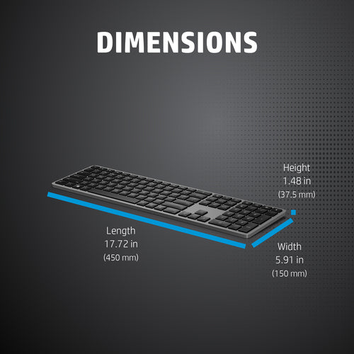 3Z726AA - HP 975 Dual-Mode Wireless BT Keyboard