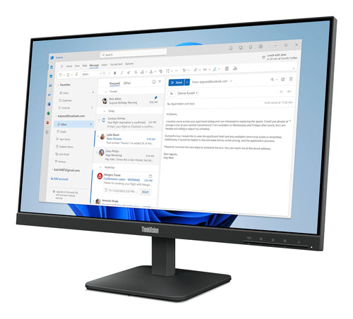 LENOVO S24-4E 23.8" FHD (16:9), 1920x1080, VGA+HDMI, TILT STAND, CABLES, 3YR