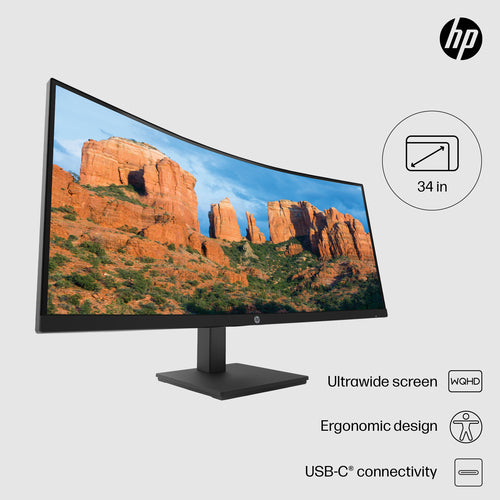 HP P34hc G4 34 inch WQHD USB-C Curved Monitor