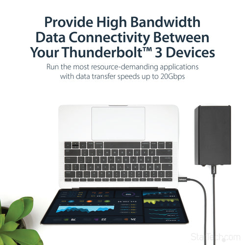 StarTech.com TBLT3MM1M - 1m Thunderbolt 3 (20Gbps) USB-C Cable -