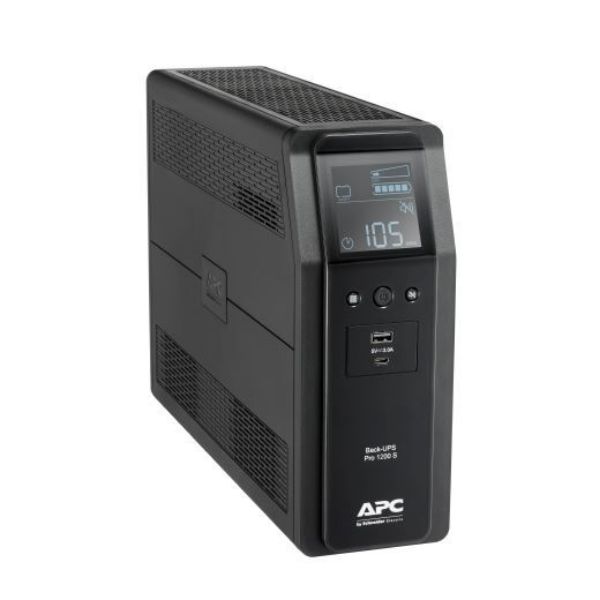 APC BR1600SI - Back-UPS PRO Line-Interactive 1600VA (960W) w/ AVR 230V Input/Output. 8x IEC C14 Out