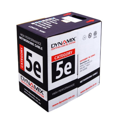 C-C5E-ST-R - DYNAMIX C-C5E-ST-R - 305m Cat5e Ivory UTP Stranded Cable Roll 100MHz 24AWGx4P PVC Jacket