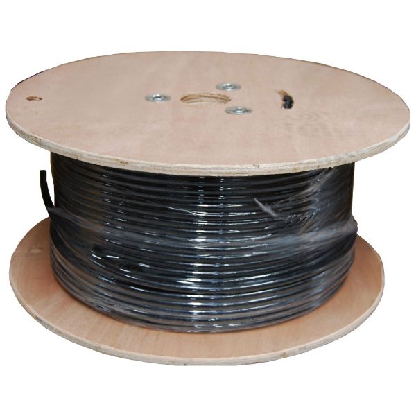 DYNAMIX C-C6AS-EXTBK - 305m Cat6A Black S/FTP UV Stabilised Shielded External Cable. Above Ground