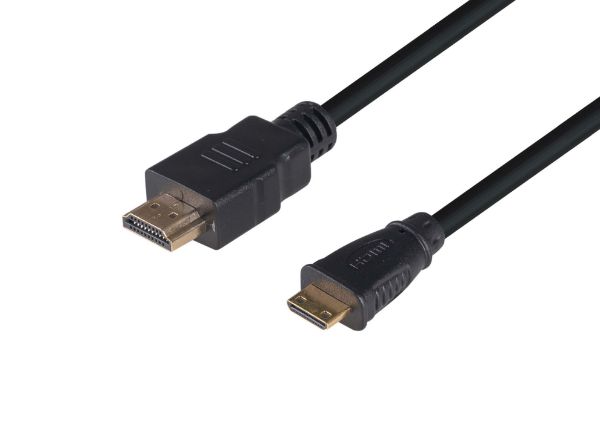 DYNAMIX C-HDMI14-HM-1 - 1m HDMI to HDMI Mini Cable High-Speed w/ Ethernet Max Res: 4K@60Hz (3840x2160)