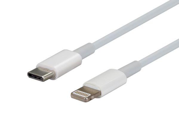 DYNAMIX C-IP5UC-1 - 1m USB-C to Lightning Charge & Sync Cable. For Apple iPhone iPad iPad mini