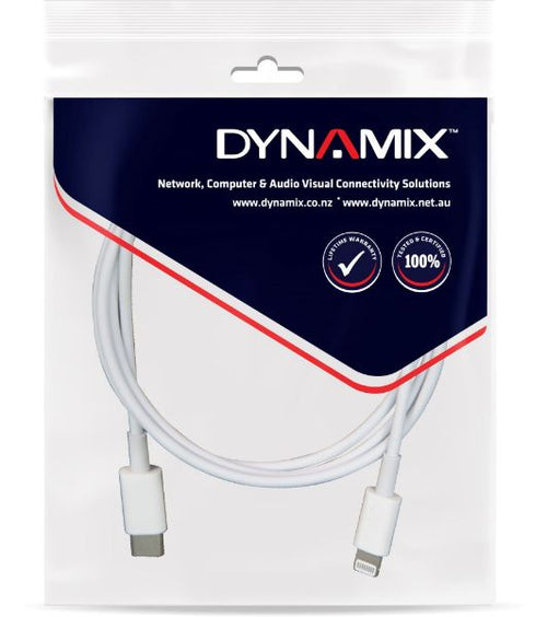 DYNAMIX C-IP5UC-2 - 2m USB-C to Lightning Charge & Sync Cable. For Apple iPhone iPad iPad mini