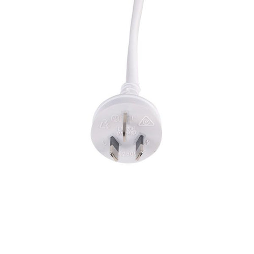 DYNAMIX C-PB3C10-1WH - 1M 3-Pin Plug to Bare End 3 Core 1mm Cable White SAA Approved