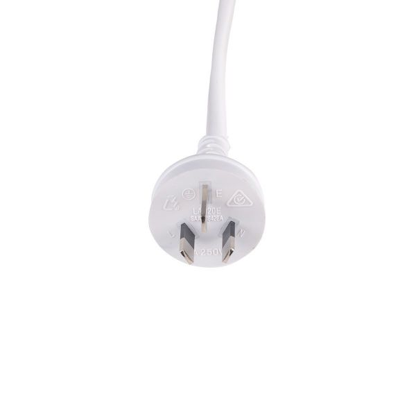 DYNAMIX C-PB3C10-1WH - 1M 3-Pin Plug to Bare End 3 Core 1mm Cable White SAA Approved