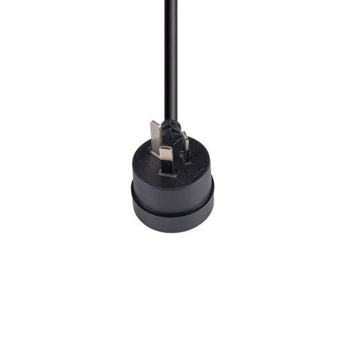 DYNAMIX C-PB3C10T-2 - 2M 3-Pin Tapon Plug to Bare End 3 Core 1mm Cable Black SAA Approved