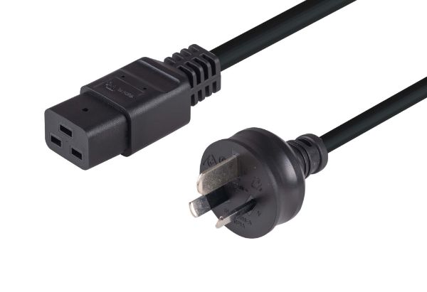 DYNAMIX C-PC15A - 2M Power Cord - 15A 3 Pin Plug to 15A C19 Plug