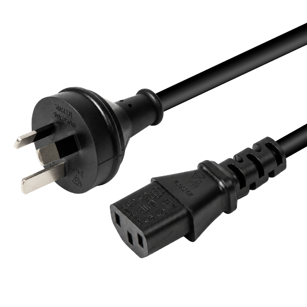 DYNAMIX C-POWERC - 1.8M 3-Pin Plug to IEC C13 Female Plug 10A SAA Approved Power Cord. 1.0mm copper core.