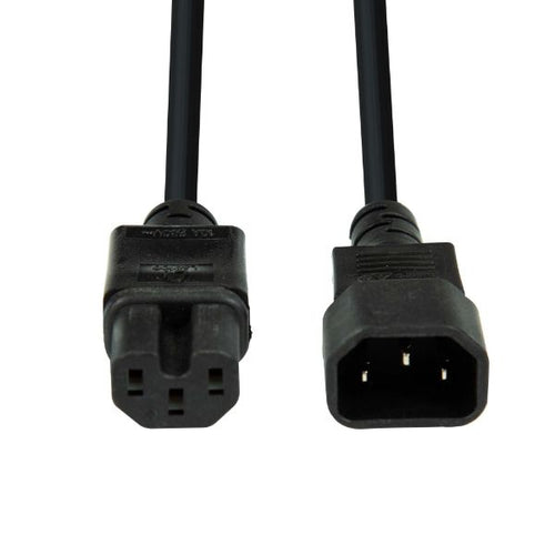 DYNAMIX C-POWERCX15-1 - 1M IEC C14 to Notched C15 10A SAA Approved Power Extension Cable. 1.0mm core