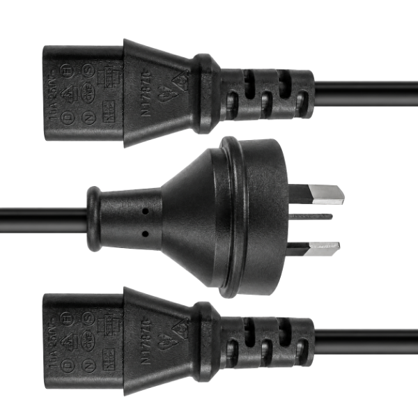 DYNAMIX C-POWERC - 1.8M 3-Pin Plug to IEC C13 Female Plug 10A SAA Approved Power Cord. 1.0mm copper core.