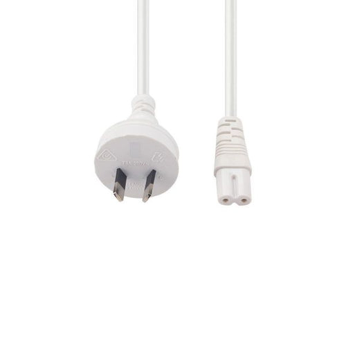 DYNAMIX C-POWERN8WH - 2M 2-Pin plug to C7 Figure 8 connector 7.5A. SAA approved power cord. 0.75mm copper core