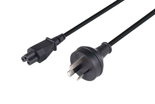 DYNAMIX C-POWERNC1 - 1M 3-Pin to C5 Clover Shaped Female Connector 7.5A. SAA approved Cord. 0.75mm