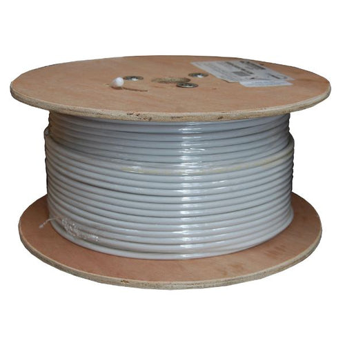 DYNAMIX C-RG6-152-WH - 152m Roll RG6 Shielded Cable. White 75ohm. 18AWG solid core. core. Foil and braid shield. ***SKY APPROVED***