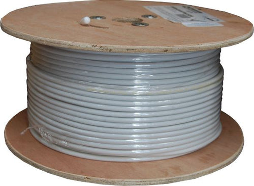 DYNAMIX C-RG6-152-WH - 152m Roll RG6 Shielded Cable. White 75ohm. 18AWG solid core. core. Foil and braid shield. ***SKY APPROVED***