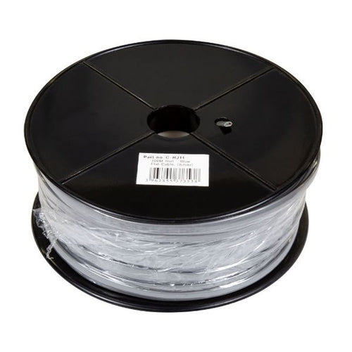 DYNAMIX C-RJ11-R101 - DYNAMIX 100m Roll 6-Wire Flat Cable 28 AWG, Silver colour